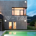 9W Аплик Бяло Тяло Кръг IP65 Топло Бяла Светлина