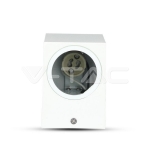 Фасадно Тяло за Стена GU10 Квадрат Бяло Тяло Една Посока IP44