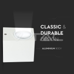 Фасадно Тяло за Стена GU10 Квадрат Бяло Тяло Една Посока IP44