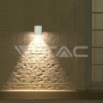 Фасадно Тяло за Стена GU10 Кръг Бяло Тяло Една Посока IP44