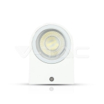 Фасадно Тяло за Стена GU10 Кръг Бяло Тяло Една Посока IP44