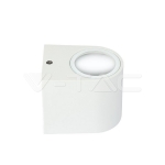 Фасадно Тяло за Стена GU10 Кръг Бяло Тяло Една Посока IP44