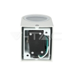 Фасадно Тяло за Стена GU10 Кръг Бяло Тяло Една Посока IP44