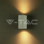 Фасадно Тяло за Стена GU10 Квадрат Бяло Тяло Две Посоки IP44