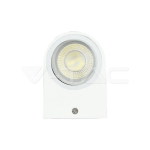 Фасадно Тяло за Стена GU10 Кръг Бяло Тяло Две Посоки IP44