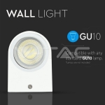 Фасадно Тяло за Стена GU10 Кръг Бяло Тяло Две Посоки IP44