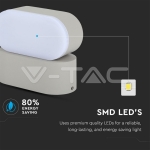 6W LED Стенна Лампа Сива IP65 Подвижна 3000K