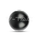 6W LED Стенна Лампа Черна Кръг IP65 Две Посоки 3000K