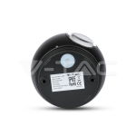 6W LED Стенна Лампа Черна Кръг IP65 Две Посоки 3000K