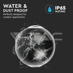 6W LED Стенна Лампа Черна Кръг IP65 Две Посоки 3000K