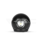 6W LED Стенна Лампа Черна Кръг IP65 Две Посоки 4000K