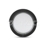 12W LED Стенна Лампа 3000K Черна Полукръг