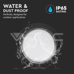 12W LED Стенна Лампа 3000K Черна Полукръг