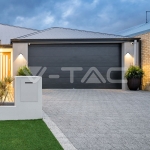 12W LED Стенна Лампа 3000K Черна Квадрат 1/2 Периферия