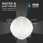 4W Стенна Лампа Бяло Тяло Кръг 3000K IP65