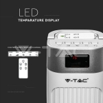 55W Вентилатор Дистанционно Дисплей 36 Inch Бял