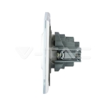 Контакт EU 16А Стъклен Панел Бял