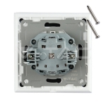 Контакт EU 16А Стъклен Панел Бял