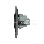 Контакт EU 16А Стъклен Панел Черен