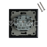 Контакт EU 16А Стъклен Панел Черен