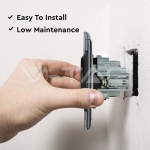 Контакт EU 16А Стъклен Панел Черен