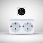 2 Щепсел Разклонител 10/16А 250V Бял