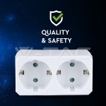 2 Щепсел Разклонител 10/16А 250V Бял