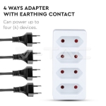 4 Щепсел Разклонител 4Х Мини 10А 250V