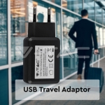 USB QC3.0 Адаптер Блистер Черен