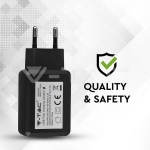 USB QC3.0 Адаптер Блистер Черен