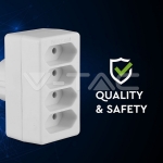 4 Щепсел Разклонител Мини 10А 250V