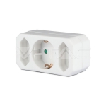 3 Щепсел Разклонител 2X10A + 1X16A 250V