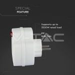 3 Щепсел Разклонител 2X10A + 1X16A 250V + Ключ