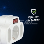 3 Щепсел Разклонител 2X10A + 1X16A 250V + Ключ