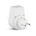 1 Щепсел Адаптер 16А 250V Бял Защита