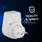 1 Щепсел Адаптер 16А 250V Бял Защита