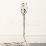 1 Щепсел Адаптер 16А 250V Бял Защита