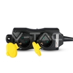 4 Гнезда Разклонител 3х1.5-1.4м. IP44 Черно+Жълто