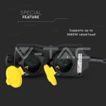 4 Гнезда Разклонител 3х1.5-1.4м. IP44 Черно+Жълто