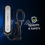 3 Гнезда Разклонител 3х1.5-1.4м. Бутон Защита Черен