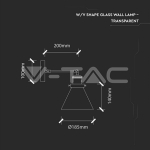 Стенна Лампа Прозрачно Стъкло W/V ф140