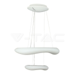 60W Пендел Кръг 3 Цветен Димиращ Бял