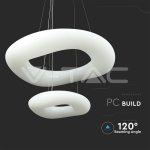 60W Пендел Кръг 3 Цветен Димиращ Бял