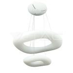 60W Пендел Кръг 3 Цветен Димиращ Бял