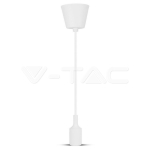 E27 Пендел Бял