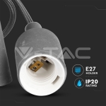 E27 Пендел Сив