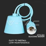 E27 Пендел Светло Син