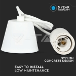 Бетонен Пендел Светло Бял