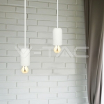 Бетонен Пендел Светло Бял