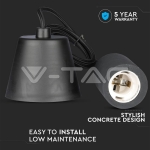 Бетонен Пендел Светло Черен